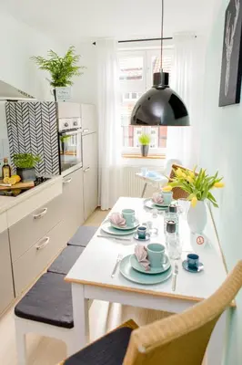 Küche/Küchenzeile in der Unterkunft Ferienwohnung Wildfang