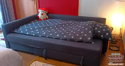 Ein Bett oder Betten in einem Zimmer der Unterkunft Arode Kleiner Harzensfreund