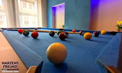 Ein Billardtisch in der Unterkunft Arode Kleiner Harzensfreund