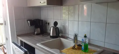Küche/Küchenzeile in der Unterkunft Ferienwohnung Wagner
