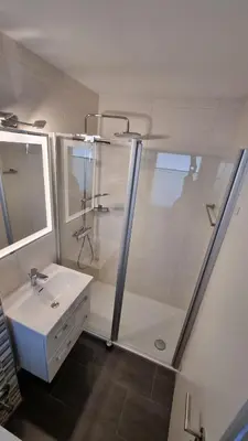 Ein Badezimmer in der Unterkunft Ferienwohnung Traumhaft