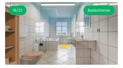 Ein Badezimmer in der Unterkunft Schloßblick