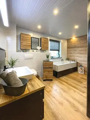 Ein Bett oder Betten in einem Zimmer der Unterkunft Ferienhaus Am Hang, Sky-Entertainment, DAZN, Carport, alles Barrierefrei