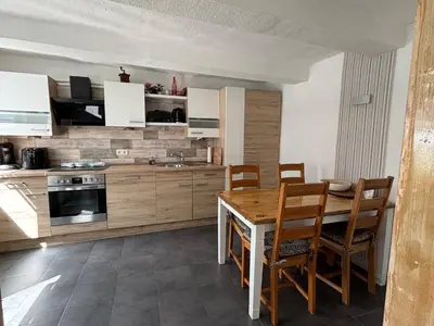 Küche/Küchenzeile in der Unterkunft Ferienwohnung Beckmann
