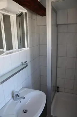 Ein Badezimmer in der Unterkunft Ferienwohnung Am Westerntor 1