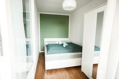 Ein Bett oder Betten in einem Zimmer der Unterkunft Bergzauber Lodge, im Harz, mit Schwimmbad und Sauna