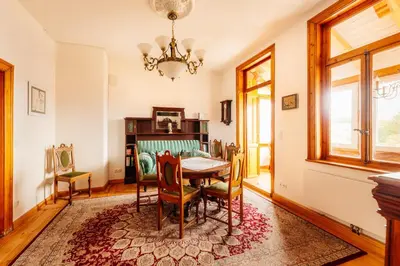 Ein Sitzbereich in der Unterkunft Unik Villa- Luxus FeWo im Oberharz