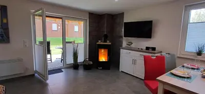 Küche/Küchenzeile in der Unterkunft Premiumferienhaus Bhakti