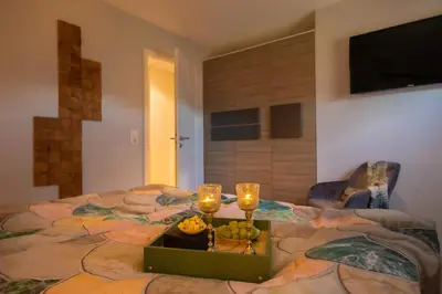 Ein Bett oder Betten in einem Zimmer der Unterkunft Premium-Plus-Ferienhaus Skadi II