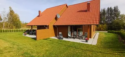 Ein Garten an der Unterkunft Premiumferienhaus Prana