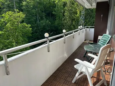 Ein Balkon oder eine Terrasse in der Unterkunft Wald-Idyll: Urlaub im Grünen