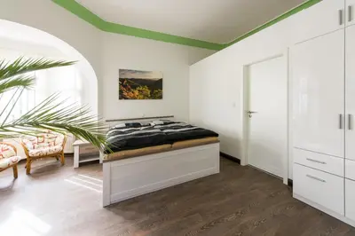 Ein Bett oder Betten in einem Zimmer der Unterkunft Ferienwohnung König