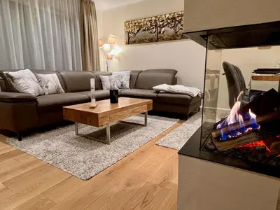 Ein Sitzbereich in der Unterkunft Haus-Holiday Walkenried/ Harz -Fewo 1-