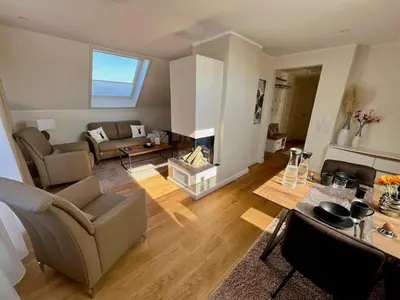 Ein Sitzbereich in der Unterkunft Haus-Holiday Walkenried/ Harz -Fewo 2-
