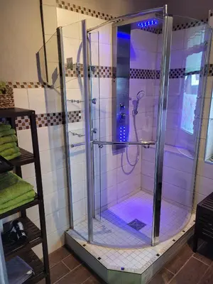 Ein Badezimmer in der Unterkunft Ferienwohnung Laura
