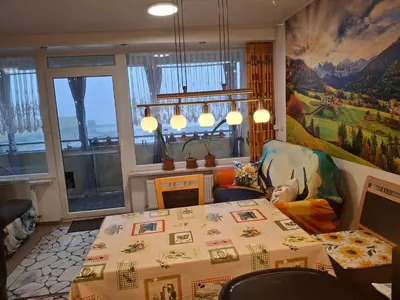 Ein Sitzbereich in der Unterkunft Wohnung 416, Am Kurpark 3, 38700 Braunlage