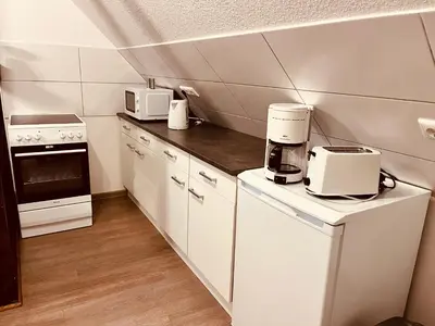 Küche/Küchenzeile in der Unterkunft Apartment-am-Burgberg, Harztor