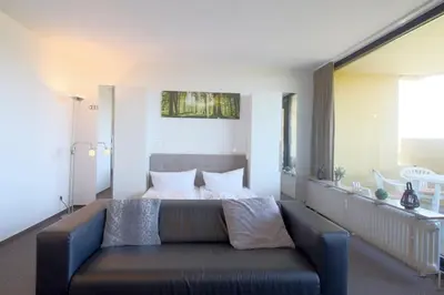 Ein Sitzbereich in der Unterkunft Apartment 359