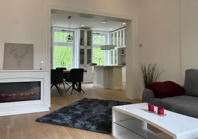 Ein Sitzbereich in der Unterkunft Prinzenhof Suite