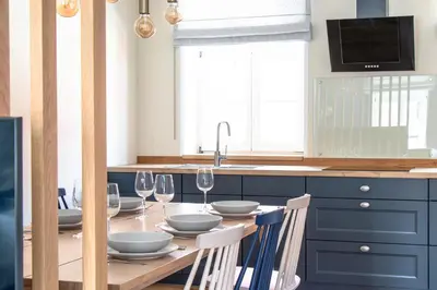 Küche/Küchenzeile in der Unterkunft Ferienhaus im Altstadtgässchen mit 3 Badezimmern