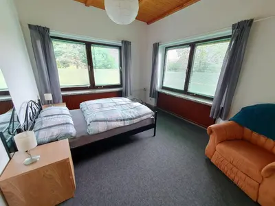 Ein Bett oder Betten in einem Zimmer der Unterkunft Ferienwohnung Stiege