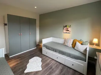 Ein Bett oder Betten in einem Zimmer der Unterkunft Haus auf dem Berg
