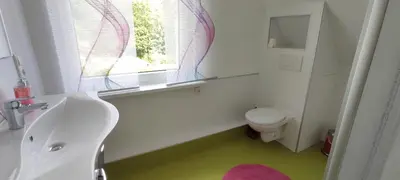 Ein Badezimmer in der Unterkunft Ferienhaus Markgraf