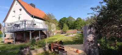 Ein Garten an der Unterkunft Ferienhaus Markgraf
