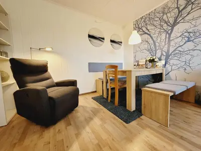 Ein Sitzbereich in der Unterkunft Ferienwohnung Bergblick in Sankt Andreasberg