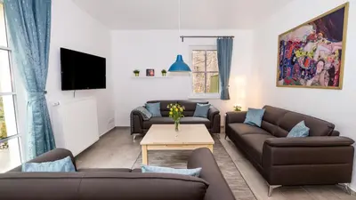 Ein Sitzbereich in der Unterkunft Ferienhäuser Ilsestein Einzelhaus, 130 qm, 4 Schlafzimmer