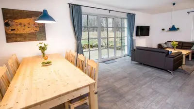 Ein Sitzbereich in der Unterkunft Ferienhäuser Ilsestein Einzelhaus, 130 qm, 4 Schlafzimmer