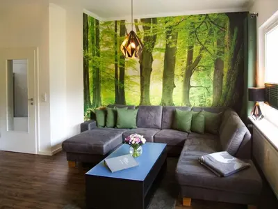 Ein Sitzbereich in der Unterkunft Ferienwohnung Busch