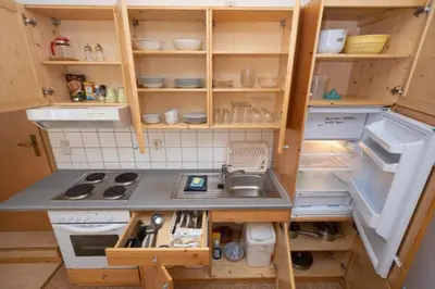 Küche/Küchenzeile in der Unterkunft Ferienwohnung Nexö, 45 qm, 1 Schlafzimmer N9