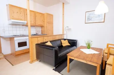 Küche/Küchenzeile in der Unterkunft Ferienwohnung Nexö, 45 qm, 1 Schlafzimmer N9