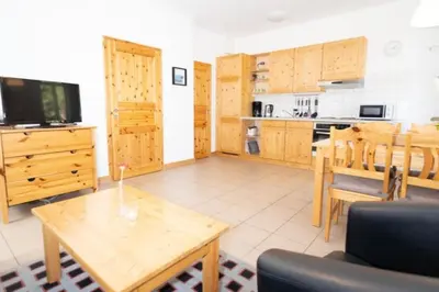 Küche/Küchenzeile in der Unterkunft Ferienwohnung Forsthaus am Brocken, 40 qm, 1 Schlafzimmer F3