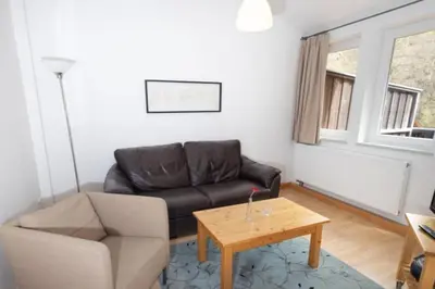 Ein Sitzbereich in der Unterkunft Ferienwohnung Forsthaus am Brocken, 40 qm, 1 Schlafzimmer F8