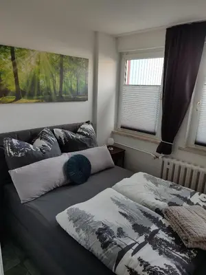 Ein Bett oder Betten in einem Zimmer der Unterkunft Fewo zur Dampflok 2