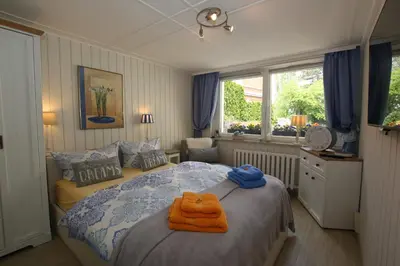 Ein Bett oder Betten in einem Zimmer der Unterkunft Schlossblick