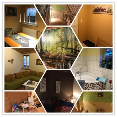 Ein Sitzbereich in der Unterkunft Jeanny´s Ferienwohnung