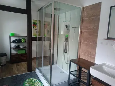 Ein Badezimmer in der Unterkunft Brockensicht