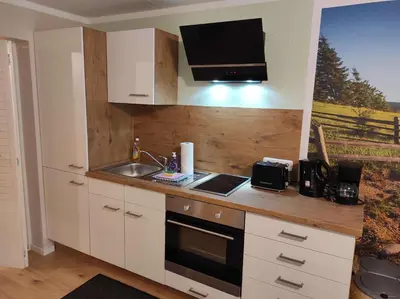 Küche/Küchenzeile in der Unterkunft Gästehaus Harzklause 2