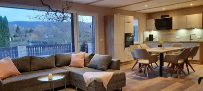 Küche/Küchenzeile in der Unterkunft Ferienhaus zum Holzmichel