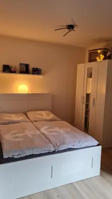 Ein Bett oder Betten in einem Zimmer der Unterkunft Ferienwohnung Braunlage - gemütliche Auszeit