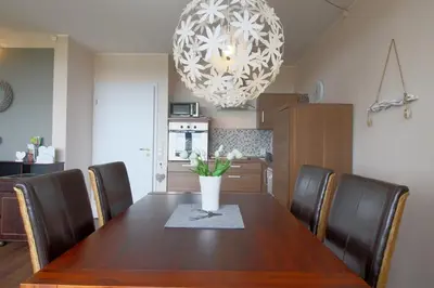 Ein Sitzbereich in der Unterkunft Apartment 473