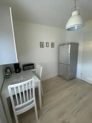 Küche/Küchenzeile in der Unterkunft Harzperle 3 II zentrales 3 Zi Apartment II Familien