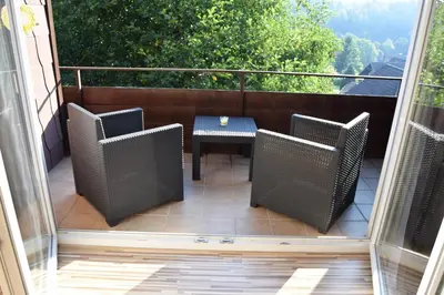 Ein Balkon oder eine Terrasse in der Unterkunft Hexe I - mit Blick auf den Wurmberg