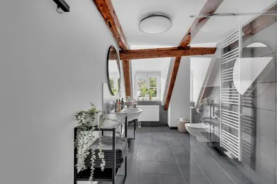 Ein Sitzbereich in der Unterkunft Einzigartig - Schlossblick - Maisonette - Smart TV