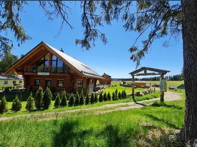 Ein Garten an der Unterkunft Naturstammhaus und Appartements Zum Brockenbaecker