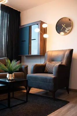 Ein Sitzbereich in der Unterkunft Penthouse Brockenblick 381