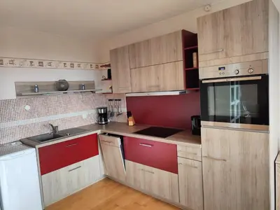 Küche/Küchenzeile in der Unterkunft Apartment Bergzauber - traumhafter Ausblick & Pool